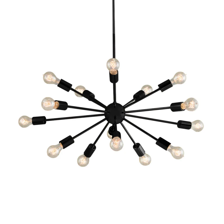 Matte Black Chandelier from the Axion Collection