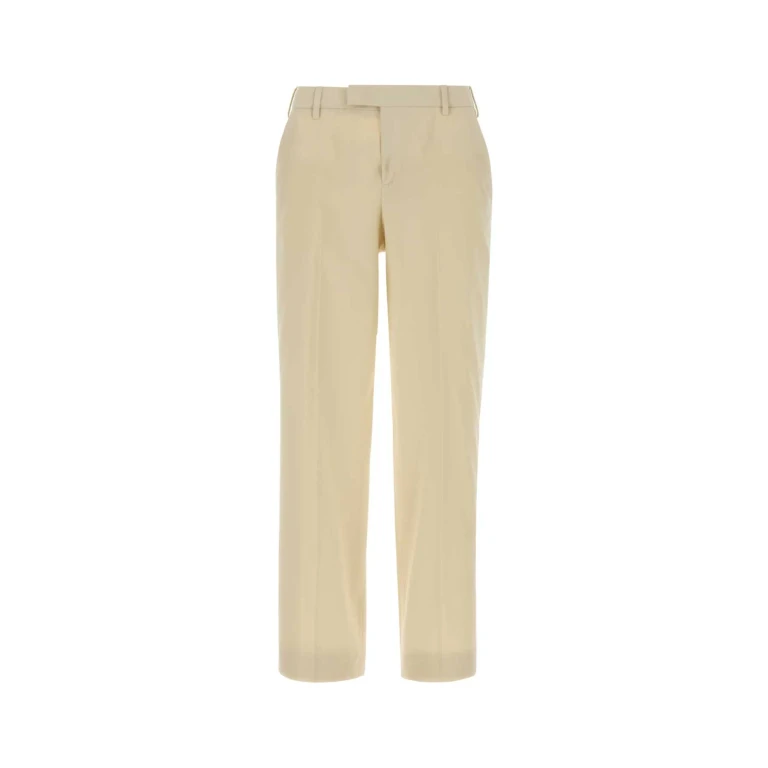 Pt Torino Cream Cotton Emma Pant Burro Exterior: Pantaloni - Women