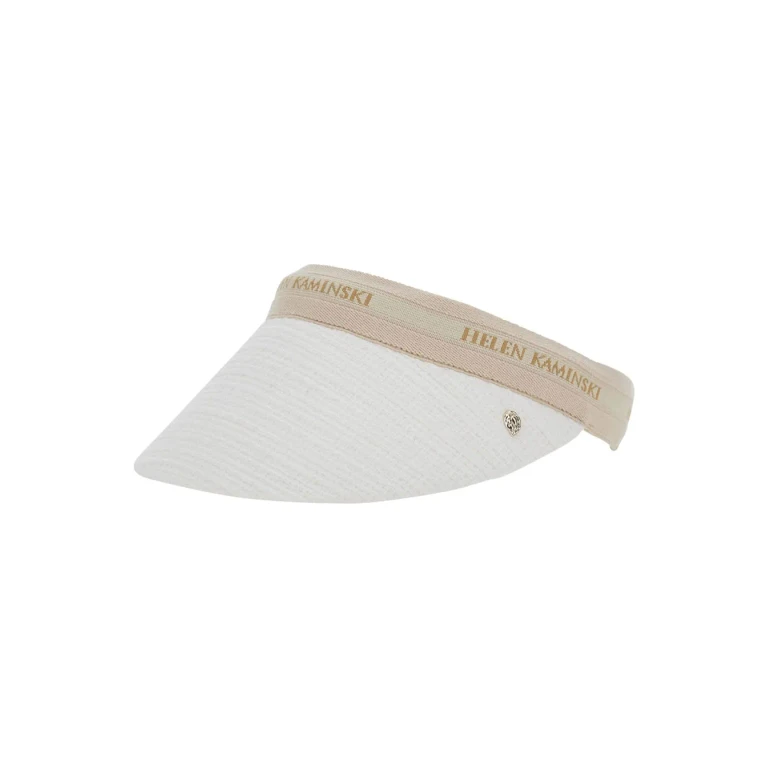 Helen Kaminski White carter Hat With Wide Brim And Elegant Details In Cotton For Women