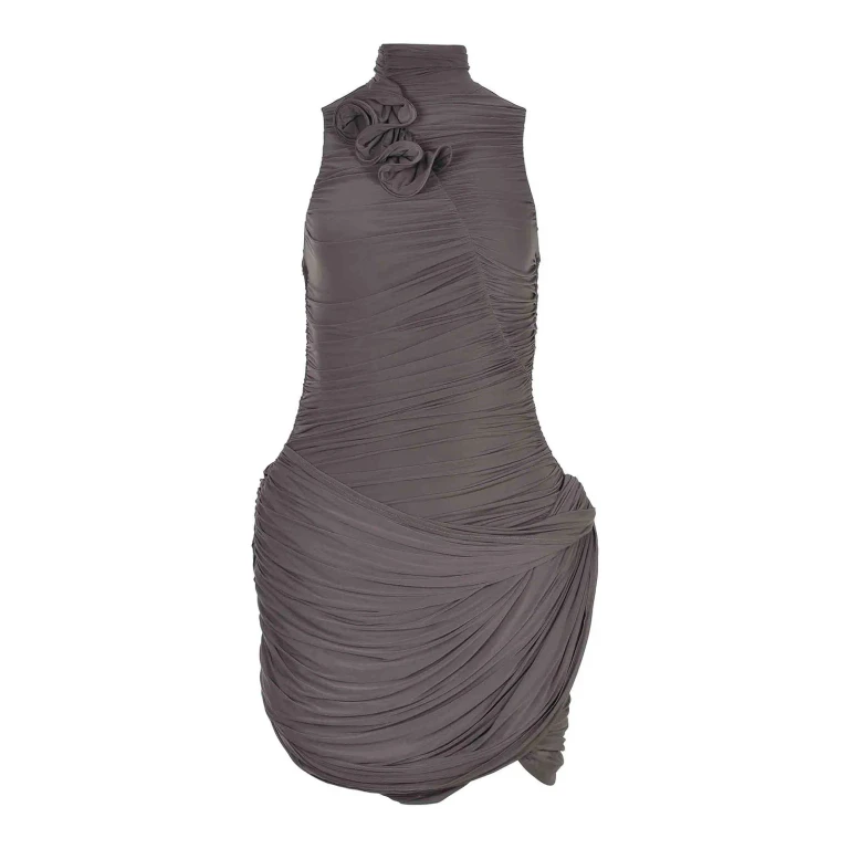 Magda Butrym Robe Au Genou - Marron