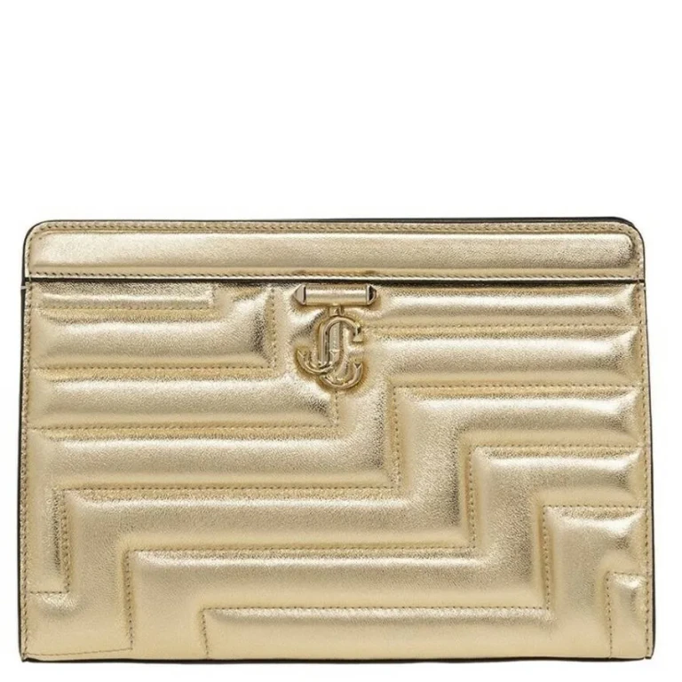 Jimmy Choo Avenue Quilted Leather Pouch
