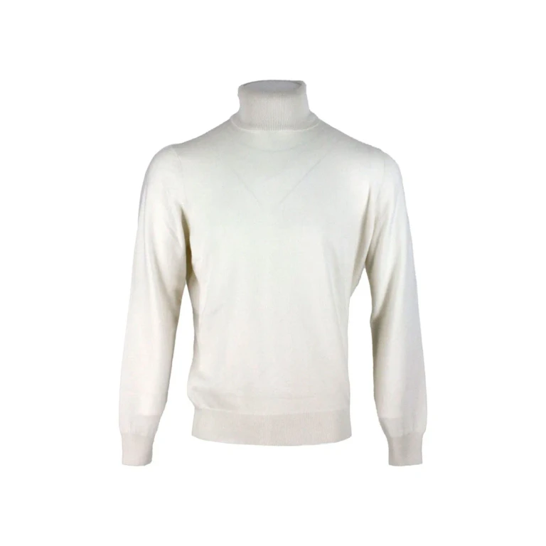 Brunello Cucinelli Pull Col Roulé - Blanc