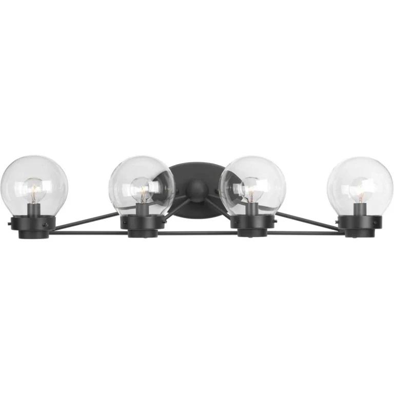 Black Four Light Bath from the Spatial Collection