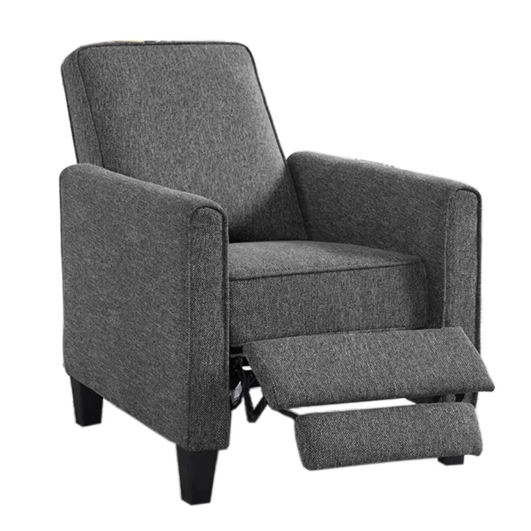 Ducee Gray Fabric Push Back Chair