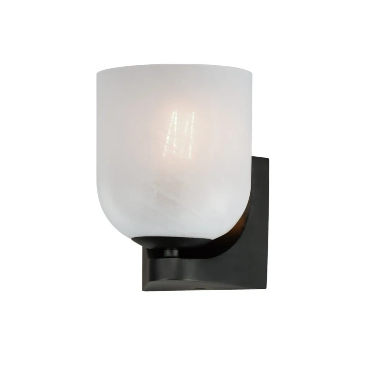 Black One Light Bath Vanity from the Scoop Collection