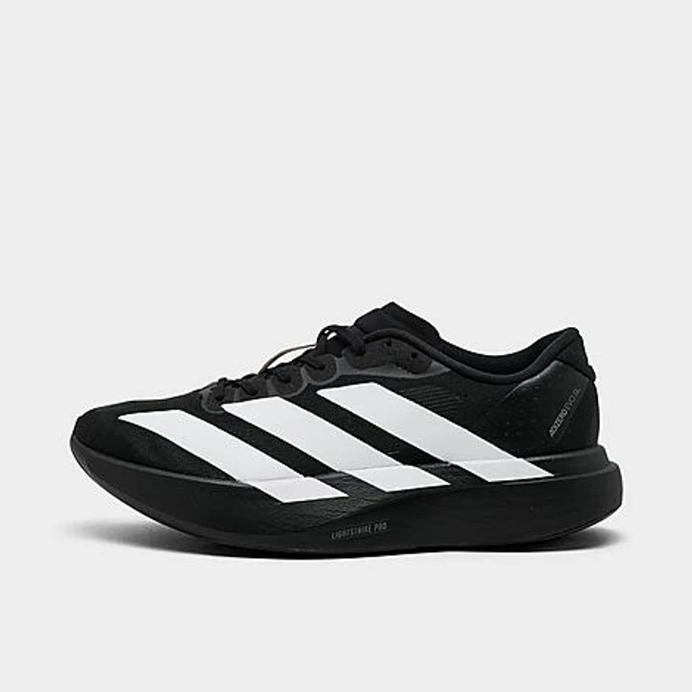 Big Kids Adizero EVO SL Running Shoes in Black/White/Carbon Size: 3.5
