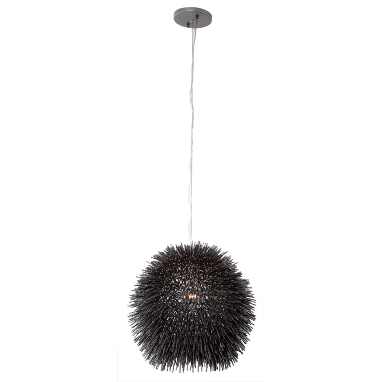 Black One Light Mini Pendant from the Urchin Collection