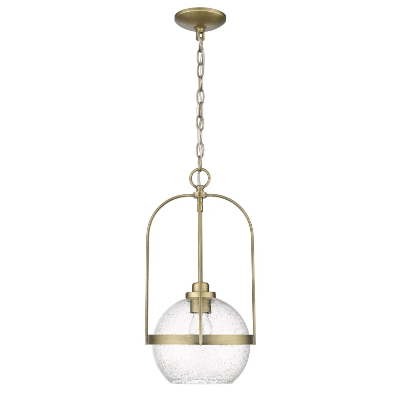 Antique Brass One Light Pendant from the Devonshire Collection