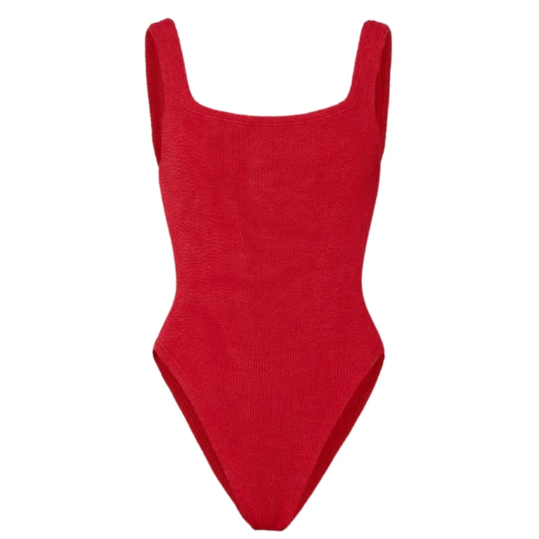 HUNZA G LONDON Sea clothing Red Polyester Elastane - Women