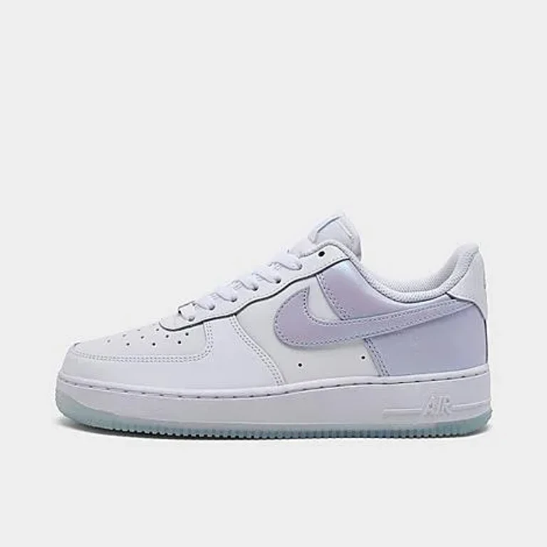Nike Women's Air Force 1 '07 SE Casual Shoes in White/Pure Violet Size: 5.0