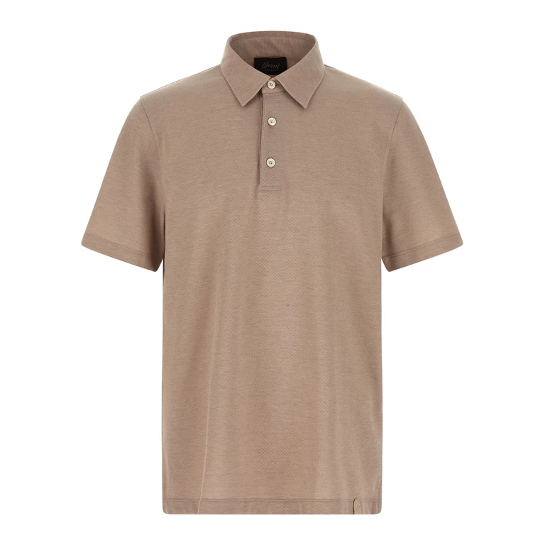 Brioni Beige Cotton Polo Shirt - Men
