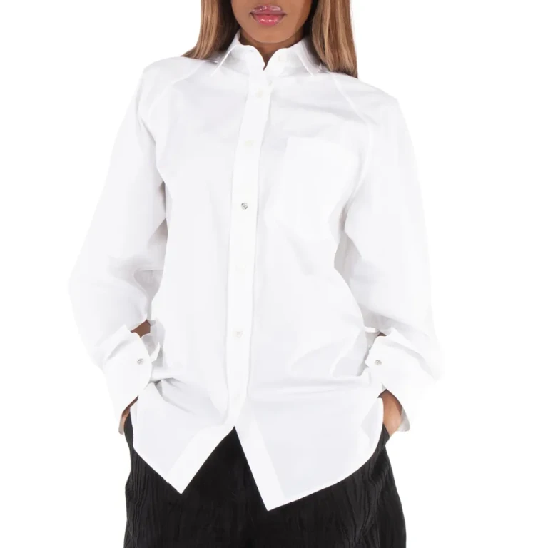 Stella Mccartney Pure White Cotton Poplin Oversize Shirt