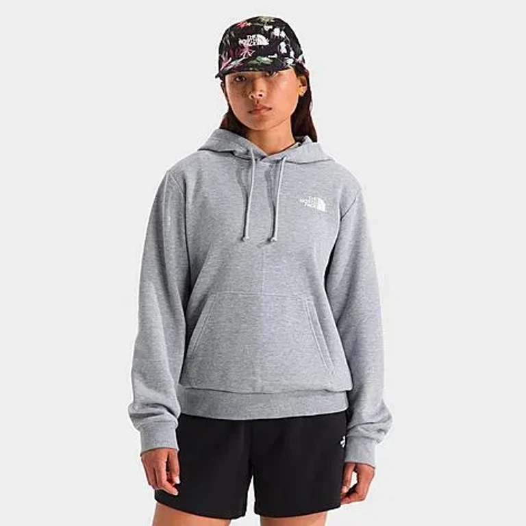 The North Face Women's North Face Evolution NSE Box Logo Hoodie in TNF Pale Grey Heather Size: XS