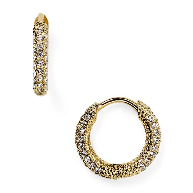 Nadri Pave Huggie Hoop Earrings