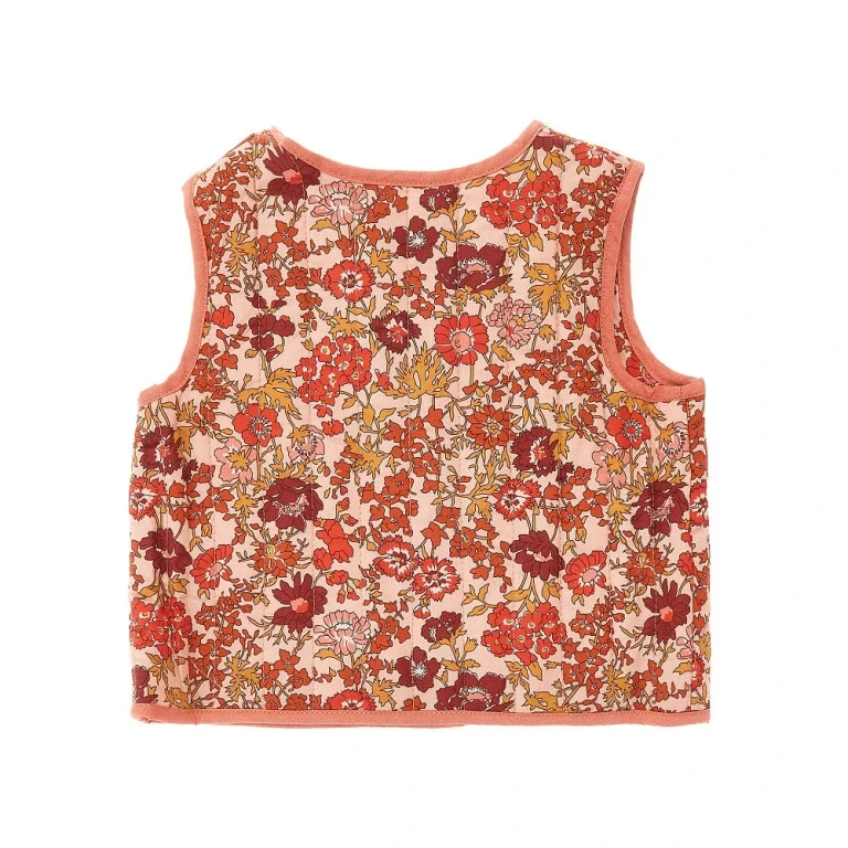 BONPOINT 'Layla' quilted Liberty cotton vest Kids 2Y