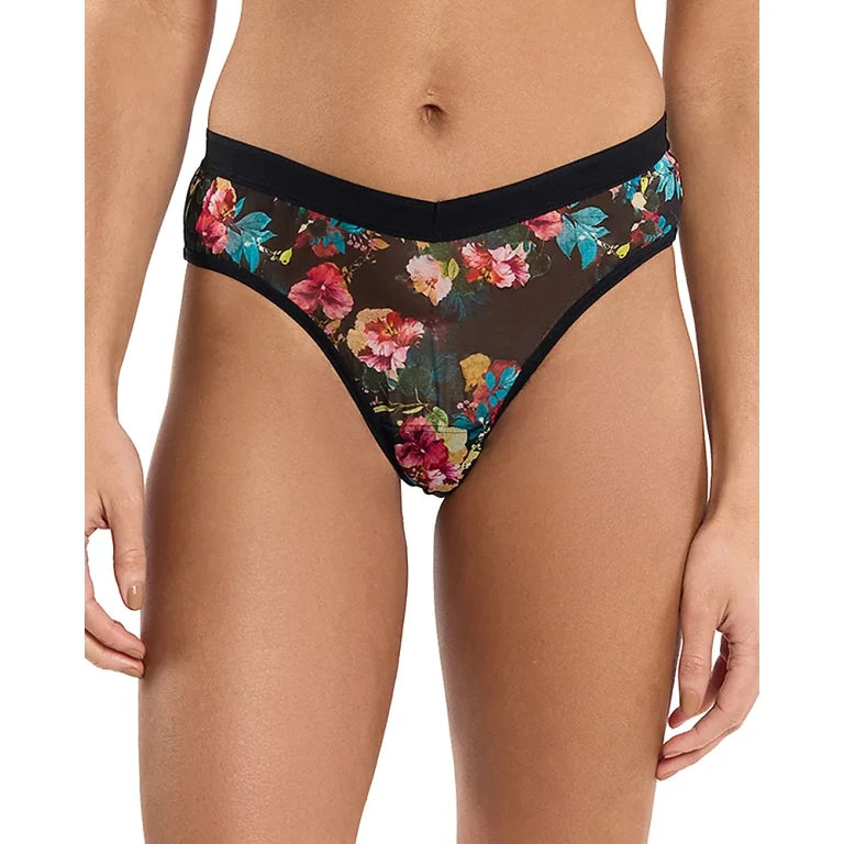 Hanky Panky Mesh High Cut Thong Panties
