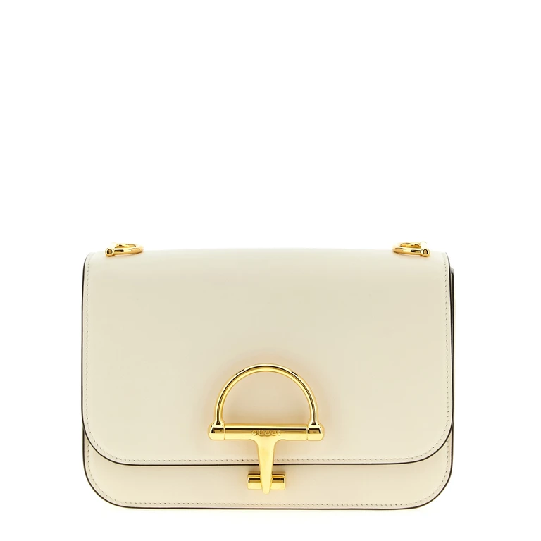 Gucci White Calfskin Shoulder Bag - Women