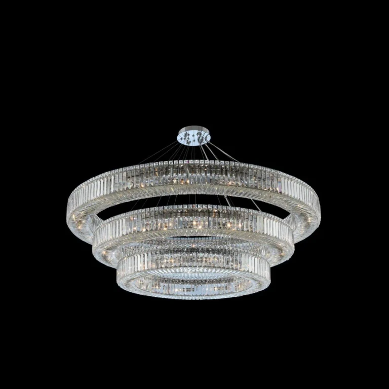 Rondelle 48-Light 60" Pendant Light in Chrome
