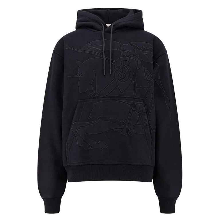 Burberry EKD Embroidered Cotton Blend Hoodie