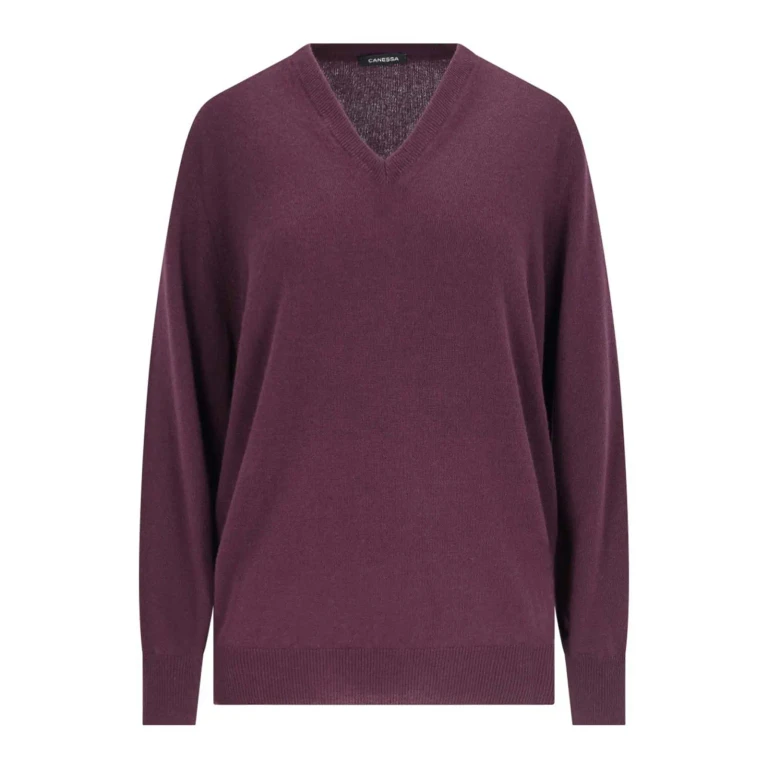 Canessa Pull À Col V - Violet