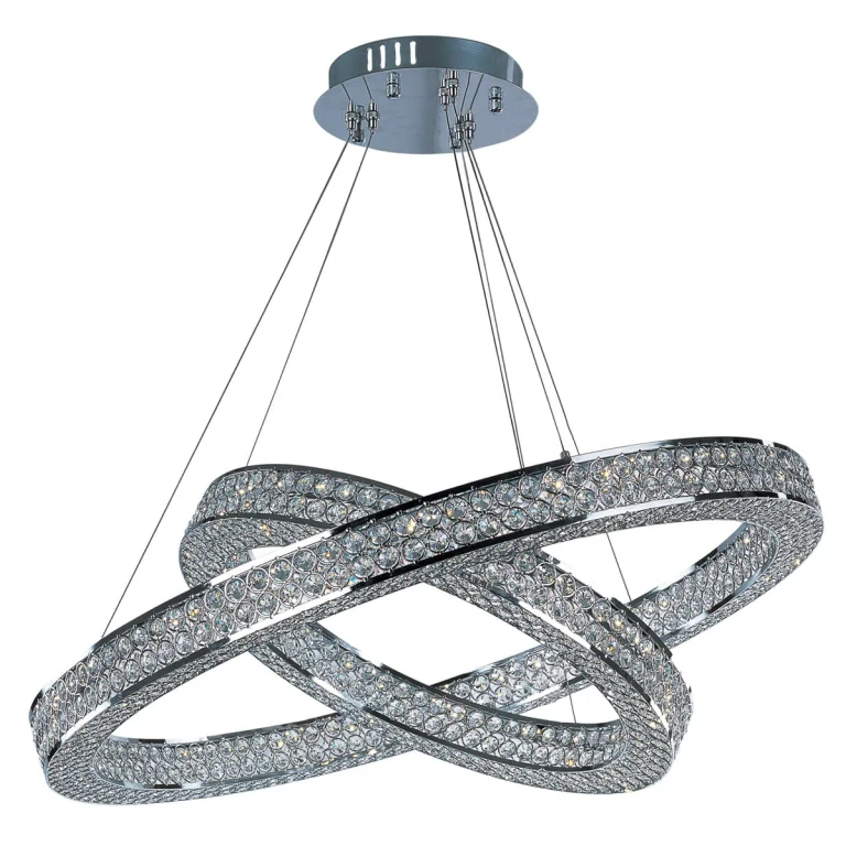 Maxim Eternity LED Beveled Crystals Pendant Light in Polished Chrome