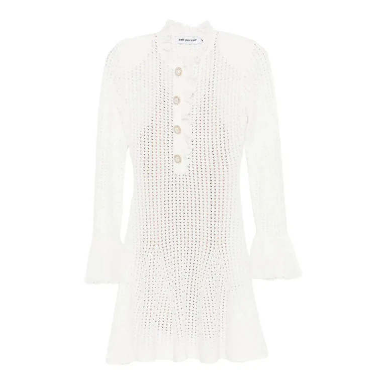 Self Portrait Robe Courte - Blanc