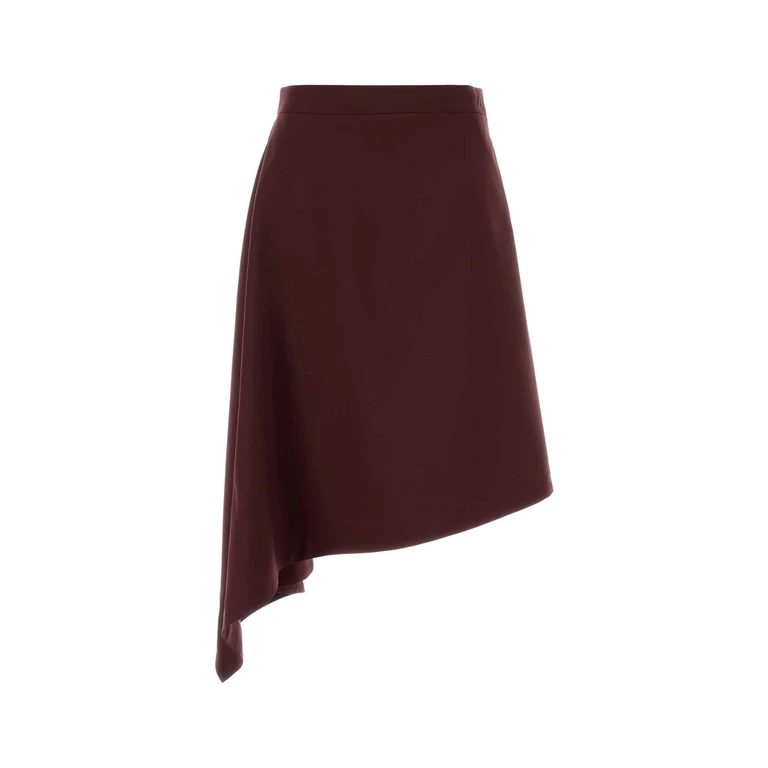 Bottega Veneta Grape Wool Skirt Aubergine Exterior: Virgin Gonne - Women