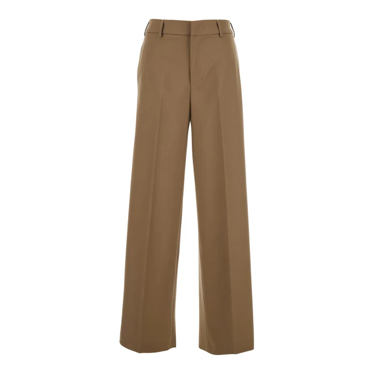 PT Torino Beige Five Pocket Trousers In Wool Blend Woman
