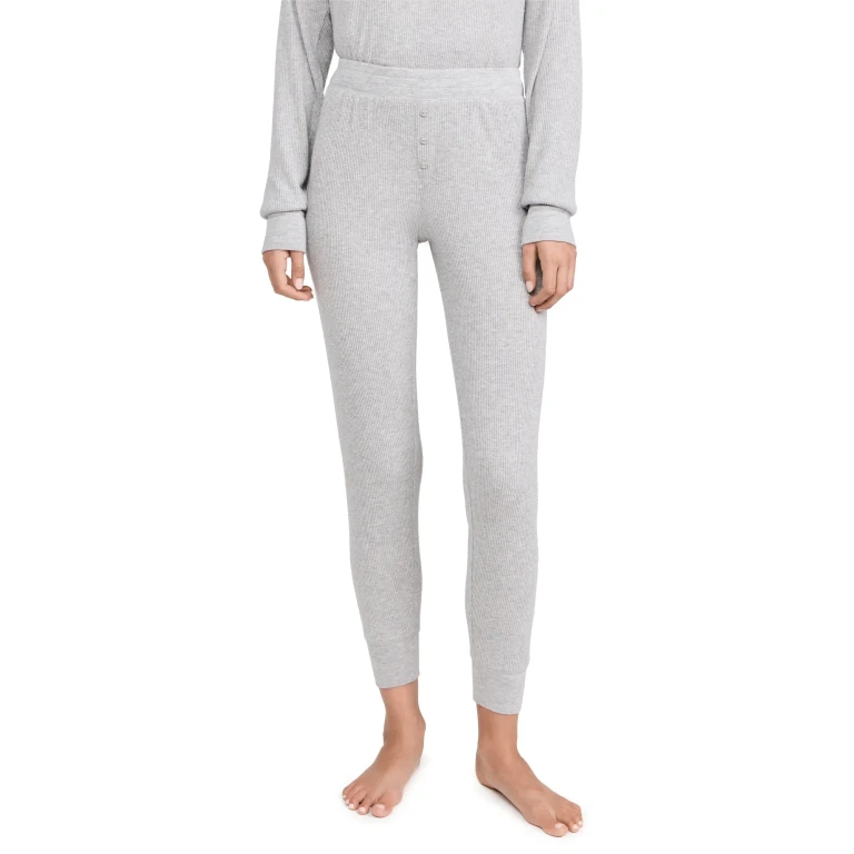 PJ Salvage Textured Essentials Pants Heather Grey XS