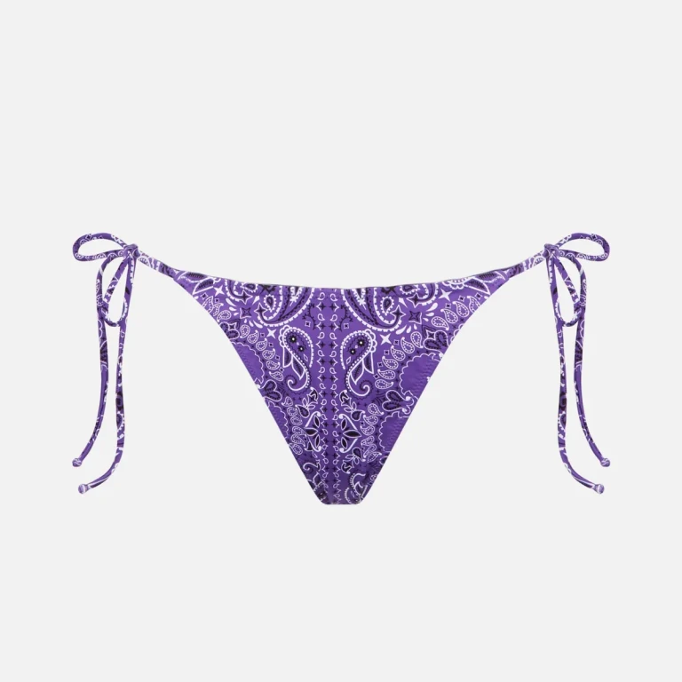 MC2 Saint Barth Purple Norah Cheeky Swim Briefs With Bandana Print