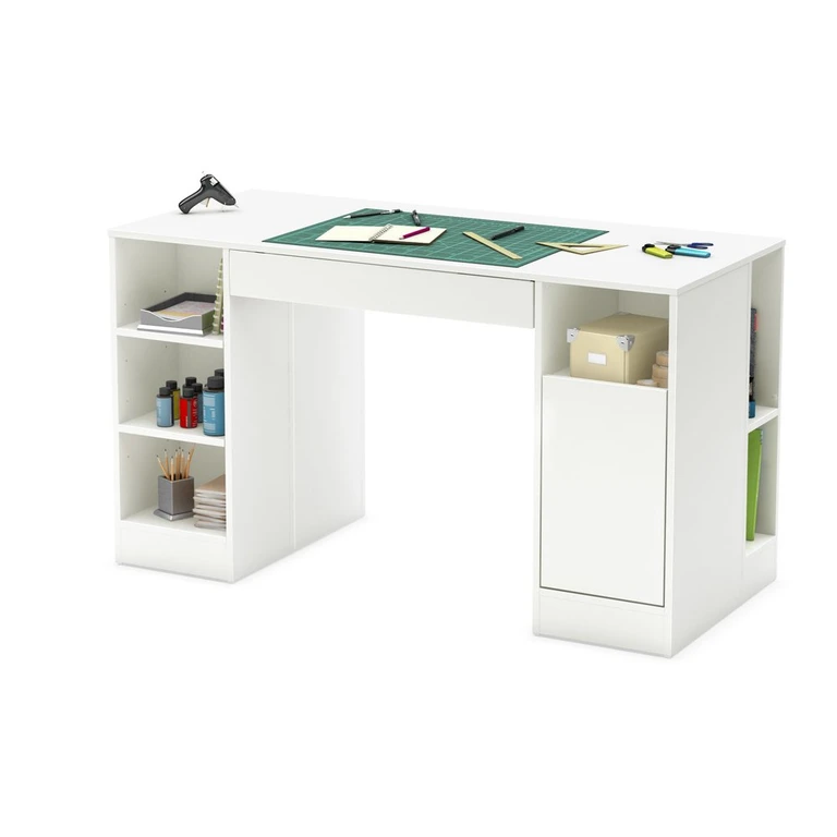 Crea White Craft Table - South Shore