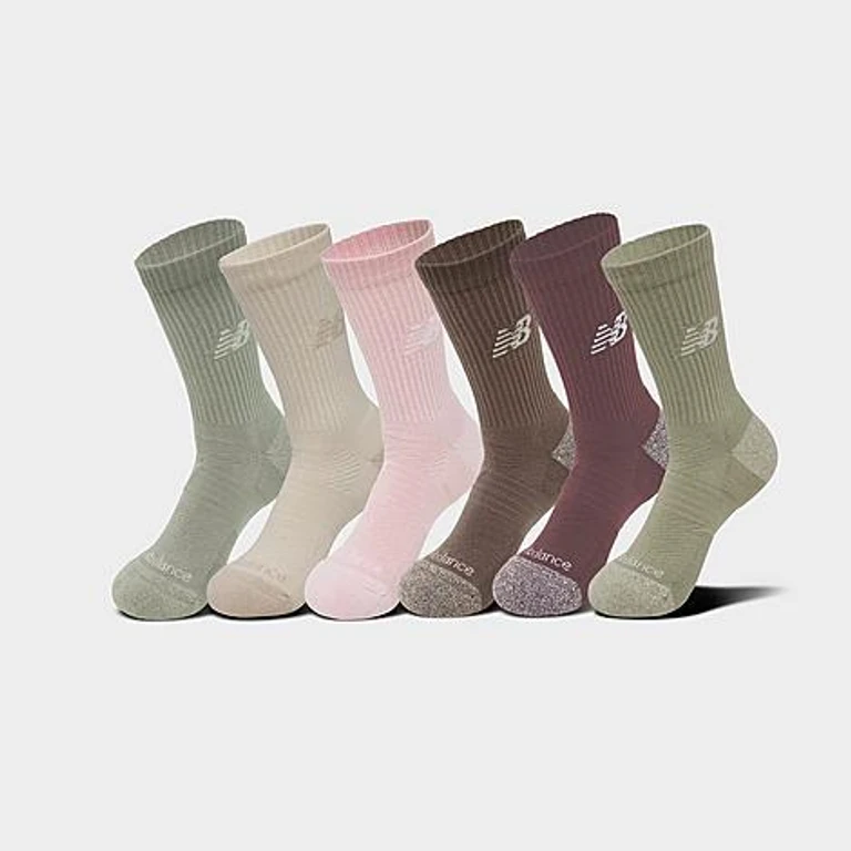 New Balance Active Crew Socks (6-Pack) Size: Medium