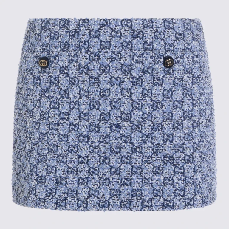 Skirt Woman color Gnawed Blue (853017ZAUE24262)