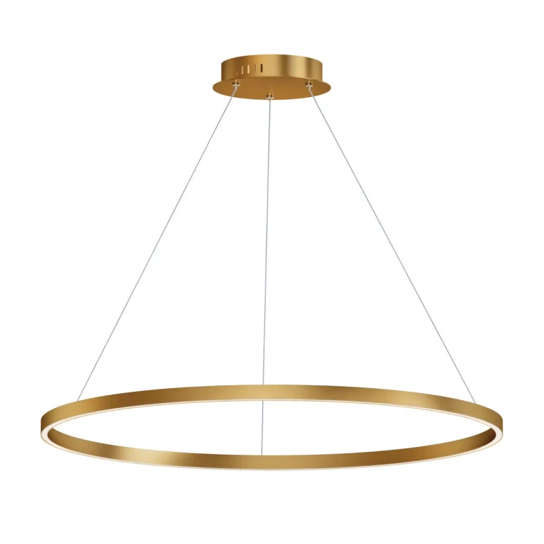 Gold LED Pendant from the Groove 5CCT Collection