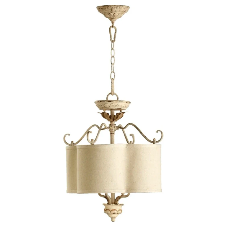 Quorum Salento 4-Light 18" Pendant Light in Persian White