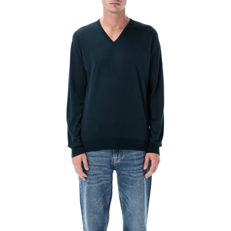John Smedley Blenheim Extra Fine Merino Wool V-neck Jumper