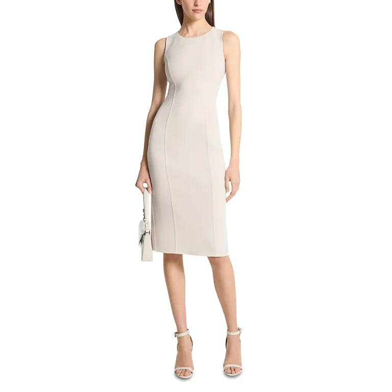 Michael Kors Collection Round Neck Sleeveless Sheath Dress