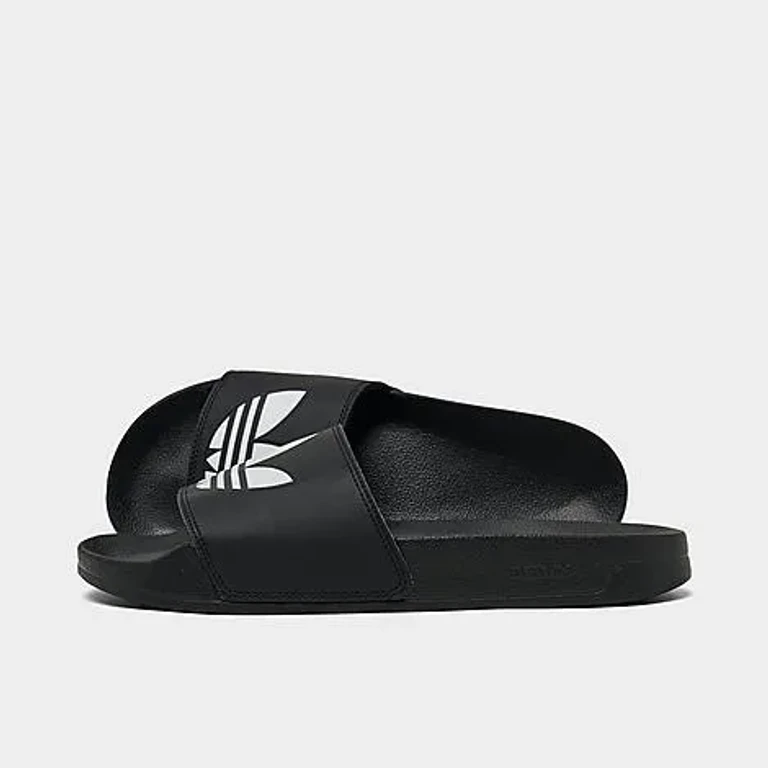 adidas Men's Originals adilette Lite Slide Sandals in Black/White Size: 8.0