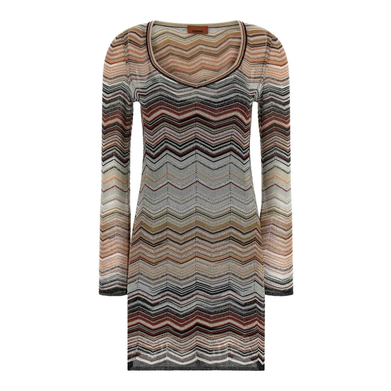 Missoni Robe Au Genou - Marron