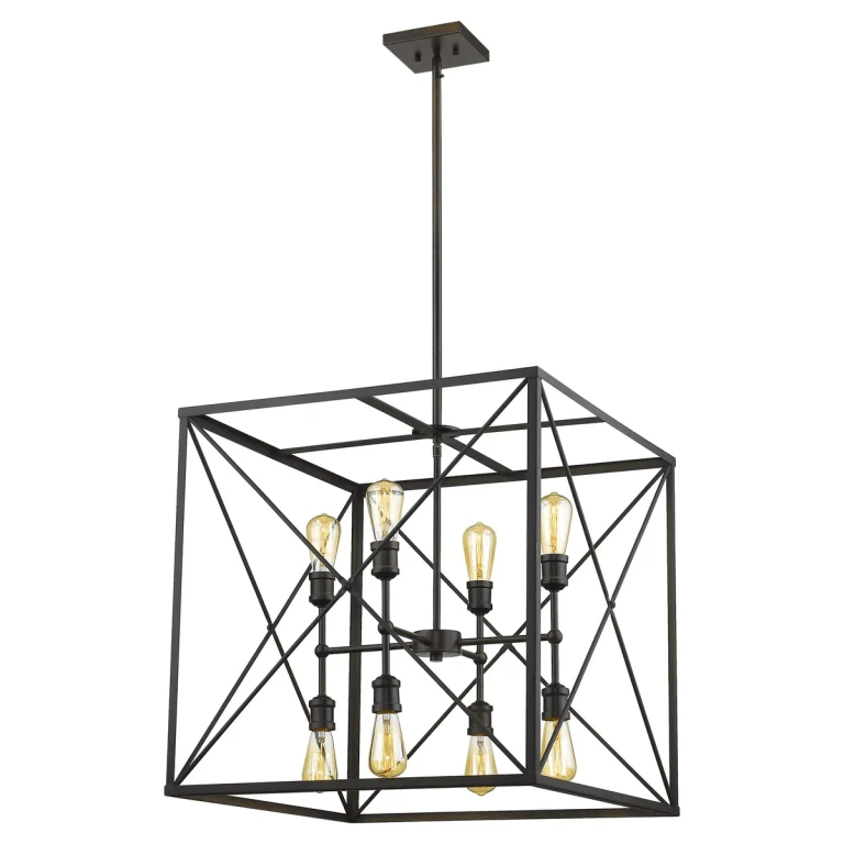 Oil-Rubbed Bronze Eight Light Pendant from the Brooklyn Collection