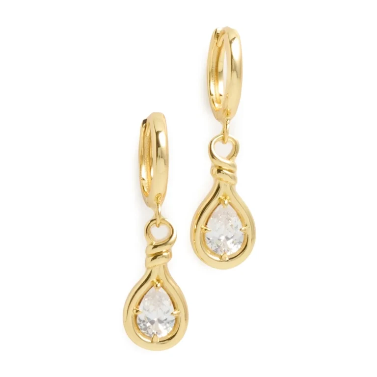 Luv Aj The Georgia Stone Knot Hoops Gold One Size