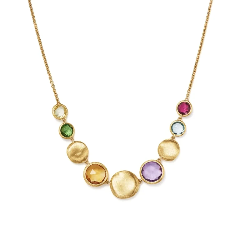 Marco Bicego 18K Yellow Gold Jaipur Multi Gemstone Small Bead Collar Necklace, 16.5
