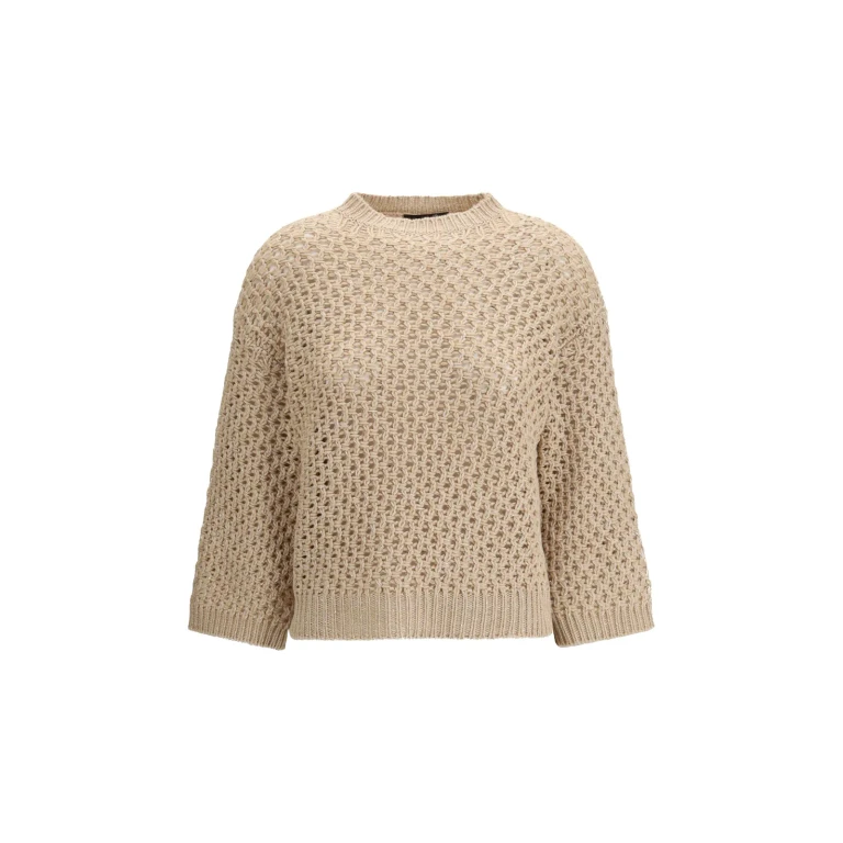 Fabiana Filippi Jumper Crafted From Platinum Yarn With Micro Sequins