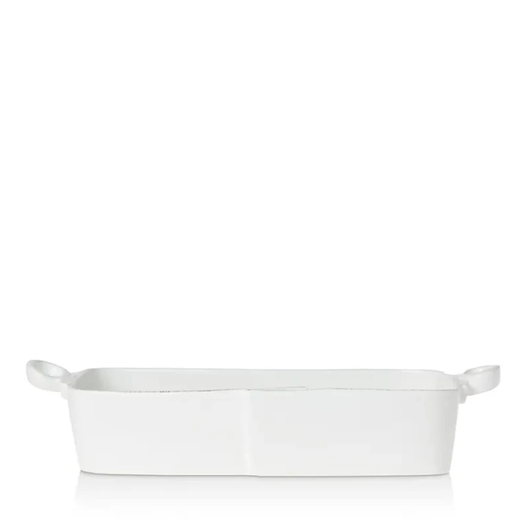 Vietri Lastra White Rectangular Baker