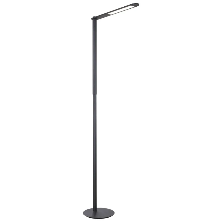 Coal Black & Brushed Coal LED Table Lamp from the Task Portables Collection