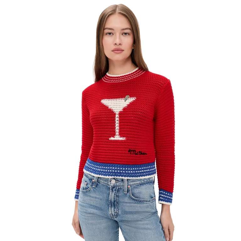 MOTHER The Mini Pullover Bottoms Up XL