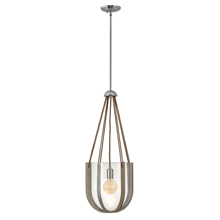 Vaso 1-Light Pendant In Polished Nickel*