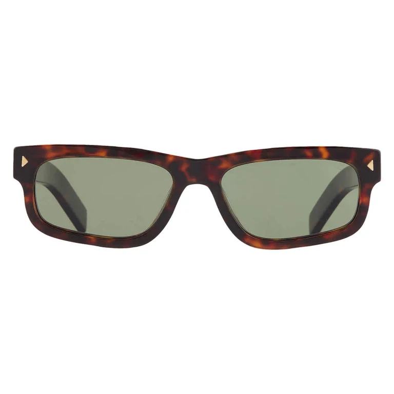 Prada Polarized Green Rectangular Mens Sunglasses PR B11S 17N20G 55