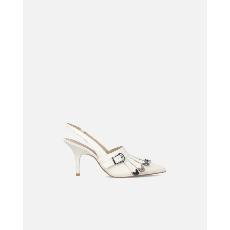 Pinko Slingbacks en cuir avec détails sellerie
