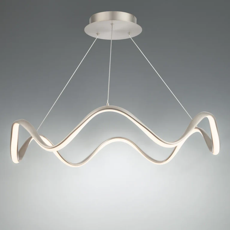 Brushed Nickel LED Pendant from the Morae Collection